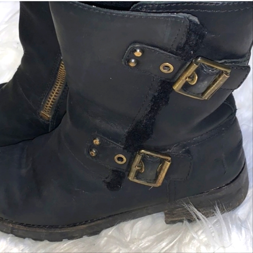 Ugg biker boots leather waterproof